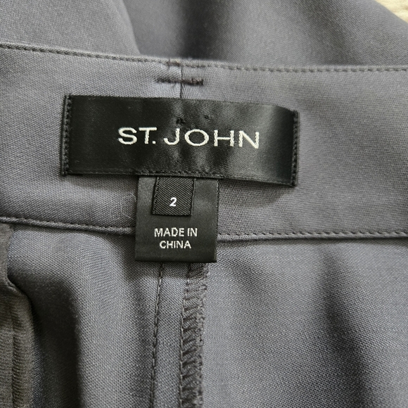 St. John Women's Straight Leg Pants Gray Size 2 - Picture 5 of 12